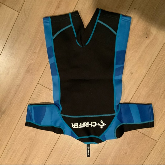 Kids Swim Wetsuit in Black and Blue - Picture 3 of 9